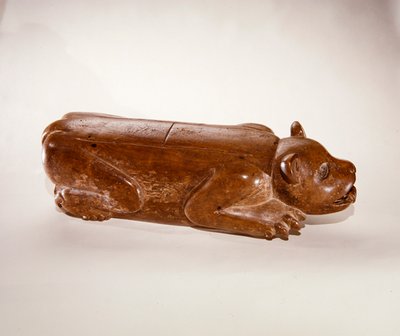 Crouching Jaguar drum, Aztec Culture by Pre Columbian Pre Columbian